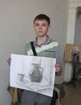 Натюрморт по Рисунку в исполнении ученика 2 класса Платона Громова